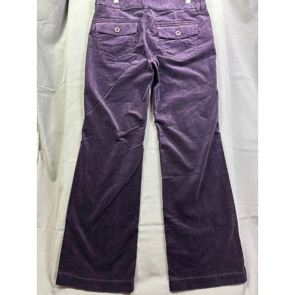 Eddie Bauer Purple Corduroy Pants Women Wide Leg Velvet Texture Trousers size 10 - Picture 13 of 16